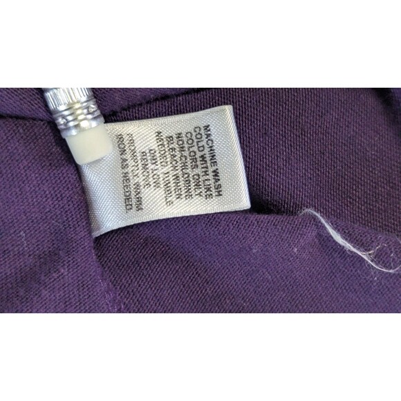 Cato Knit Top Women Size Large Purple Cotton Blend Crew Neck Long Sleeve - Picture 5 of 5